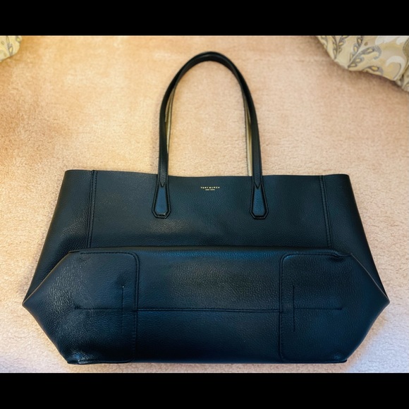 Tory Burch Black/Gold Perry Reversible Tote - Picture 8 of 16